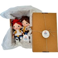 Tatu Craft Maskot Toy Story Woody ve Jessie Amigurumi Organik Oyuncak Hediye Seti