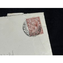 Ephemera Ingiltere'den 1928 Yılında Postalanmış Zarf King George V Three Half Pence Pullu