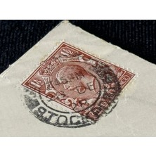 Ephemera Ingiltere'den 1928 Yılında Postalanmış Zarf King George V Three Half Pence Pullu