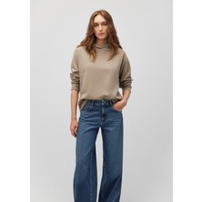 Mavi Kapüşonlu Kahverengi Sweatshirt 1S10191-80656