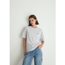 Mavi Bisiklet Yaka Basic Gri Tişört 1612188-80196