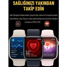 Watch 9 Promax Rose Gold 2GB Hafızalı Amoled Ekranlı Sesli Görüşmeli  Android Akıllı Saat ChatGPT, Uygulama Mağazası, Spor Takibi, Gps, Android İos iPhone Huawei Uyumlu HW69 PROMAX