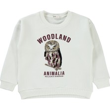 Civil Girls Kız Çocuk Sweatshirt 6-9 Yaş Ekru