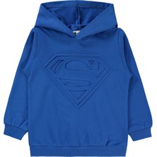 Superman Süperman Erkek Çocuk Sweatshirt 2-5 Yaş Saks Mavisi