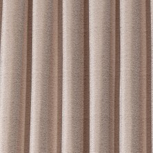 Solinas Collection Krem – Vizon Gümüş Simli Pano 1 x 3 Sık Pile Fon Perde