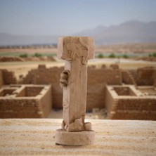 Arkeo Art Design Göbekli Tepe T Biçimli Sütun - Tarih Öncesi Arkeolojik Anıt Figürü, Ev Dekorasyonu 25 cm