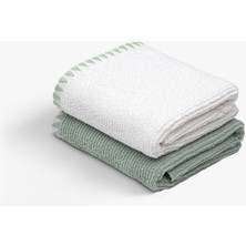 Green Black Vera 2'li Mutfak Havlusu Krem-Mint
