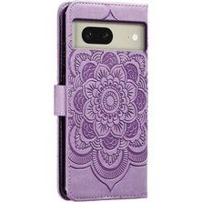 ZSZH Google Pixel 8 Için Mandala Pu Kılıf (Yurt Dışından)