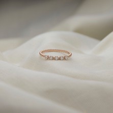 Giby Jewel Kolları Toplu 925 Ayar Gümüş Minimal Beştaş Yüzük