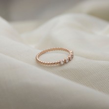 Giby Jewel Kolları Toplu 925 Ayar Gümüş Minimal Beştaş Yüzük
