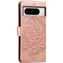 ZSZH Google Pixel 8 Pro Için Mandala Pu Kılıf (Yurt Dışından)