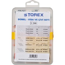 Torex Dübel - Vida ve Çivi Seti  200 PARÇA