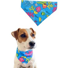 Havhav Sahil Havhavları Temalı Köpek Fuları (S, M, L) Ayarlanabilir Bandana, Köpek Aksesuarı, Tasma