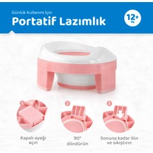 Guqqo [pembe] Portatif Lazımlık, Taşınabilir Bebek Tuvalet (5 Adet Pedli Lazımlık Poşeti )