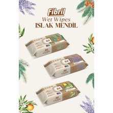 Fibril Karma Serisi Çiçek Islak Mendil 3x90 Paket 270 Yaprak Doğal Esans , Geri Dönüştürülebilir Kumaş