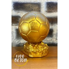 Craft 3D Atölye Dünya Kupası ve Ballon D'or (15 cm Boyunda)-Hediye Paketi ile Beraber Beton Büst/figür/biblo