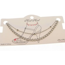 X-lady Accessories Gümüş Renk Top Eski Tilki Zincir Halhal  - 1818