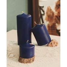 Mak Candle 3'lü Blok Mum Set Dekoratif ve Hediyelik