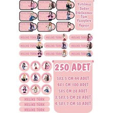 Kt Grup Okul Etiketi Kalem-Defter Kişiye Özel Black Pink Karakterli  9 Figür - 250 Adet