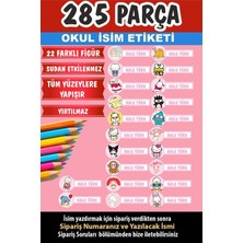 Kt Grup Okul Etiketi Kalem Defter Etiketi Tüm Sanrio Karakterleri Özel Isimli Etiket - 285 Adet