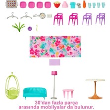 Barbie Tatil Evi (107 Cm), 30'dan Fazla Parçasıyla 2 Katlı, 6 Odalı, Salıncaklı