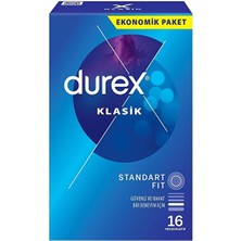 Durex Klasik Kondom 16 Lı Ve Durex Kayganlaştırıcı Jel Çilek Haz 50 Ml