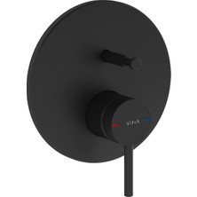 Artema Vitra Origin A4262036 Ankastre Banyo Bataryası, Sıva Üstü, Mat Siyah