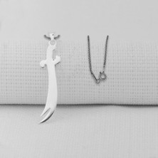 Takıhan Sade Zülfikar 925 Ayar Erkek Gümüş Kolye