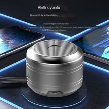 Jonasenswj Bluetooth Hoparlör Küçük Çelik Top Düşük Vurgulu Araç Ses Sistemi (Yurt Dışından)