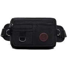 Jonasenswj Kanvas Bel Çantası Bisiklet Crossbody Göğüs Çantası (Yurt Dışından)