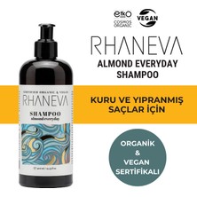 Rhaneva Almond Everyday Şampuan, Kuru ve Yıpranmış Saçlar Için, Organik ve Vegan Sertifikalı, 400 ml