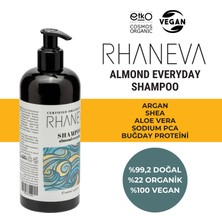 Rhaneva Almond Everyday Şampuan, Kuru ve Yıpranmış Saçlar Için, Organik ve Vegan Sertifikalı, 400 ml