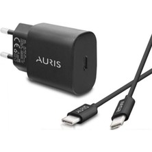 Auris Ev Tipi 25W Usb-C/type-C Süper Hızlı Şarj Cihazı