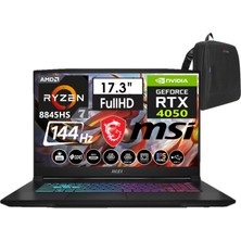 Msı Katana A17 Aı Amd Ryzen 7-8845HS 24GB Ddr5 512GB SSD 6GB/RTX4050 Freedos 17.3" 144 Hz Fhd IPS Taşınabilir Bilgisayar B8VE-854XTRW01+WEBLEGELSINÇANTA