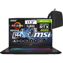 Msı Katana A17 Aı Amd Ryzen 7-8845HS 24GB Ddr5 512GB SSD 8GB/RTX4060 Freedos 17.3" 144 Hz Fhd IPS Taşınabilir Bilgisayar B8VF-855XTRW01+WEBLEGELSINÇANTA