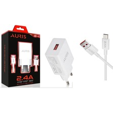 Auris Ev Tipi  Şarj Cihazı 2in1 Micro USB 2.4A