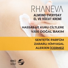 Rhaneva Almond Everyday El ve Vücut Losyonu, Organik ve Vegan Sertifikalı, 250 ml