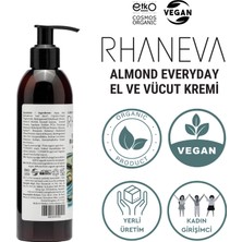 Rhaneva Almond Everyday El ve Vücut Losyonu, Organik ve Vegan Sertifikalı, 250 ml