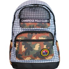 Cambridge Polo Club Kamuflaj Üç Ön Cepli Sırt Çantası