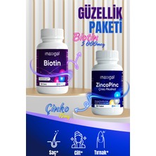 Maxigal Biotin 5000MCG + Çinko 15MG Avantajlı Güzellik Paketi