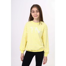 Toontoy Kız Çocuk Çizgili Sweatshirt