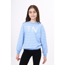 Toontoy Kız Çocuk Çizgili Sweatshirt