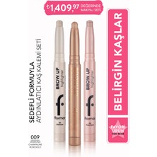 Flormar Kremsi Dokulu Brow Up Highlighter Pencil Aydınlatıcı Kalem Seti- Champagne/ Diamond/ Rose Gold (000-001-002 Üç Renk)