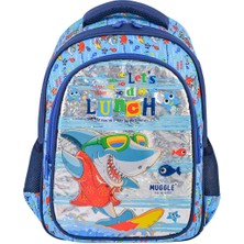 Muggle Okul Çantası Cute Shark Mavi Mu-0044