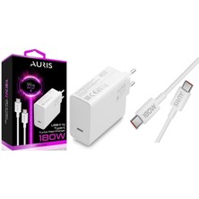 Auris Ev Tipi 180W Usb-C/type-C Turbo Hızlı Şarj Cihazı