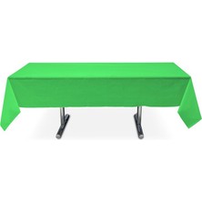 Pandoli Yeşil Renk Plastik Parti Masa Örtüsü 180 cm