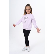 Toontoy Kız Çocuk Nakışlı Taytlı Takım