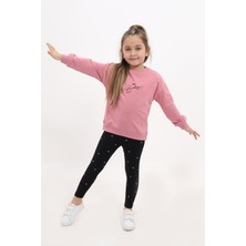 Toontoy Kız Çocuk Nakışlı Taytlı Takım