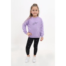 Toontoy Kız Çocuk Nakışlı Taytlı Takım