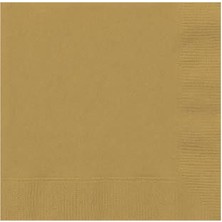 Pandoli 16 Adet Altın Renk Kağıt Parti Peçetesi 33 Cm.